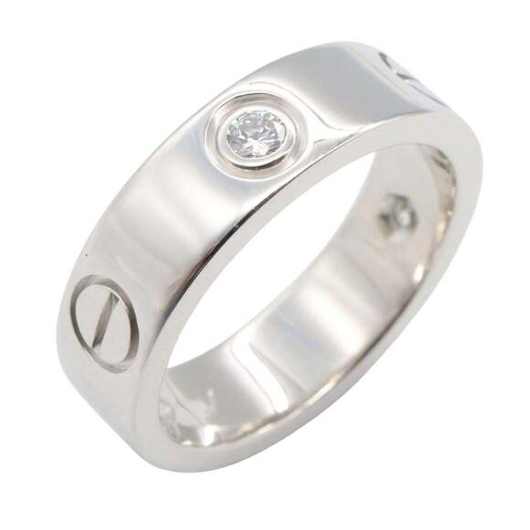 Cartier Jewelry - CARTIER 18k Silver Diamond Love Ring